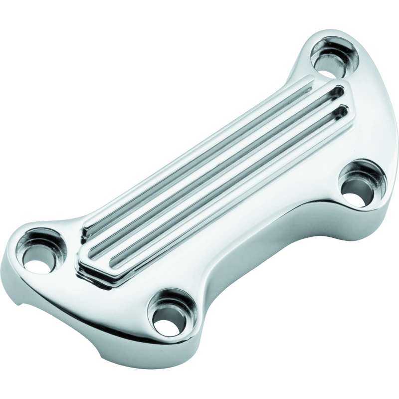 Bikers Choice 74-Up Chrome Finned Handlebar Clamp