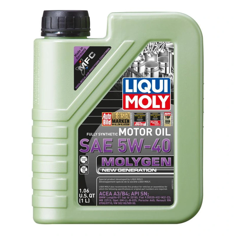 LIQUI MOLY 1L Molygen New Generation Motor Oil SAE 5W40 (Comes in Case of 6 Units)