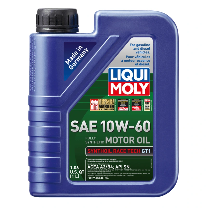 LIQUI MOLY 1L Synthoil Race Tech GT1 Motor Oil SAE 10W60 (Comes in Case of 6 Units)