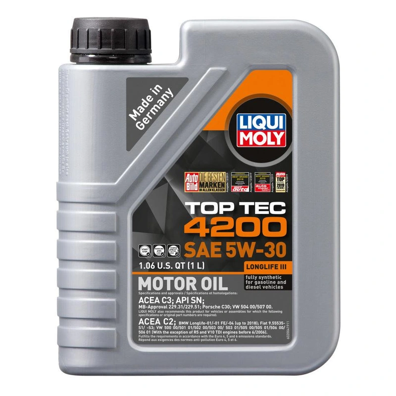 LIQUI MOLY 1L Top Tec 4200 New Generation Motor Oil SAE 5W30 (Comes in Case of 6 Units)